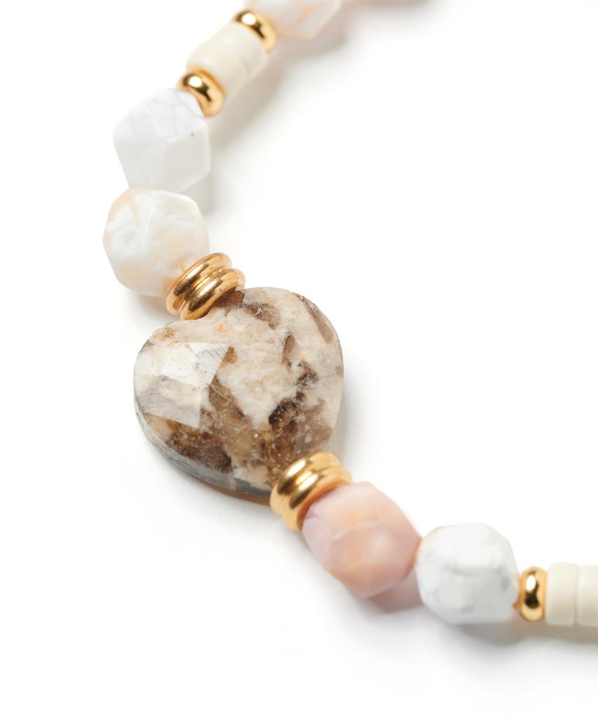 Polalita Champagne Heart Stone Bracelet (Plt-Br-034_Pk)