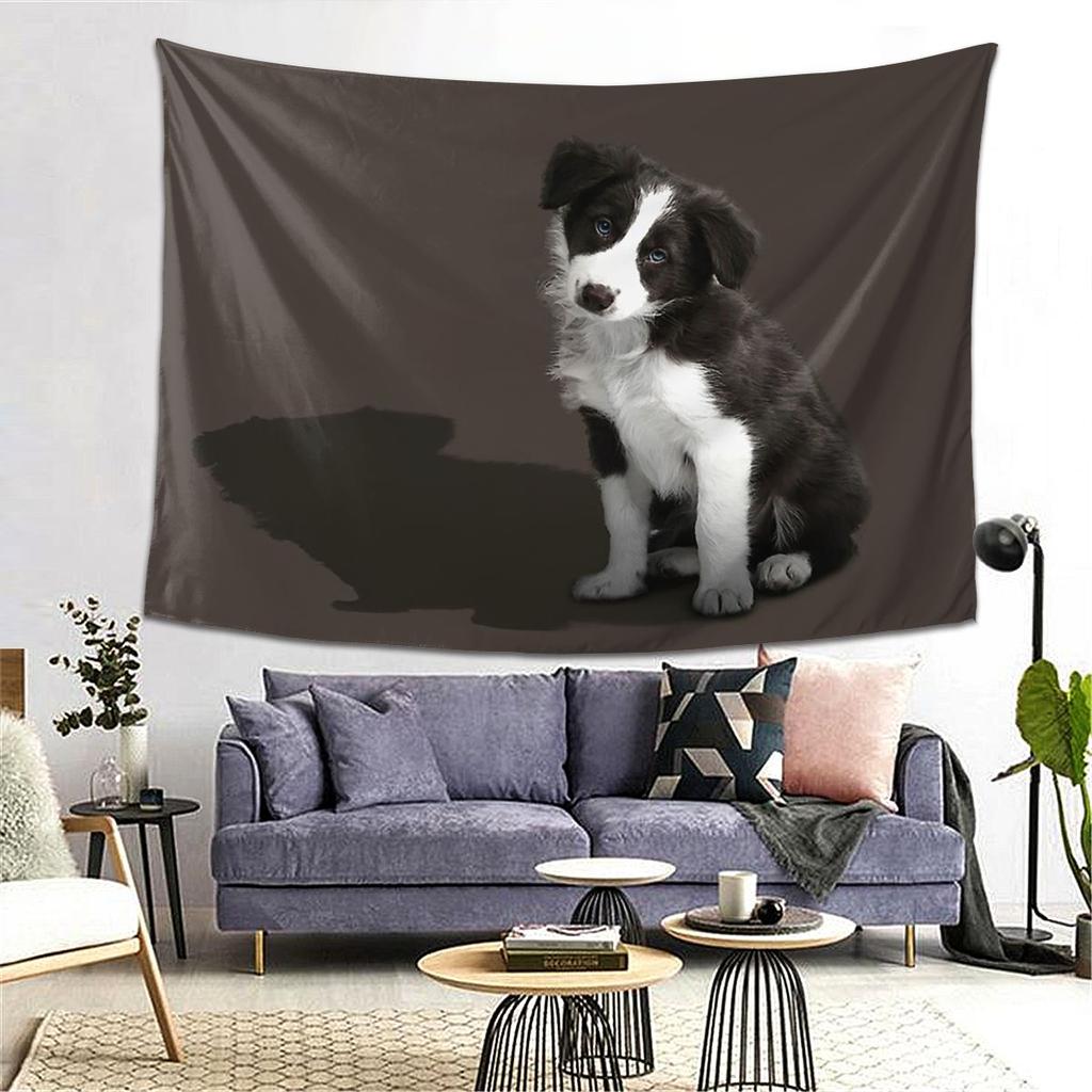 Border Collie Tapestry Decor Art Aesthetic Tapestries for Living Room Bedroom Home Wall Cloth Wall Hanging