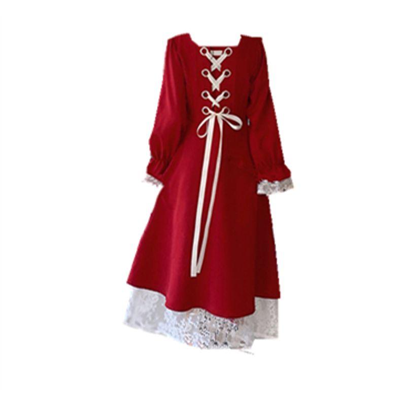 

Amazon Court Retro Kikyou Dress Oversize Women s Clothing Black Plus size L