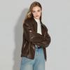 Women's American Retro Faux Leather Jacket