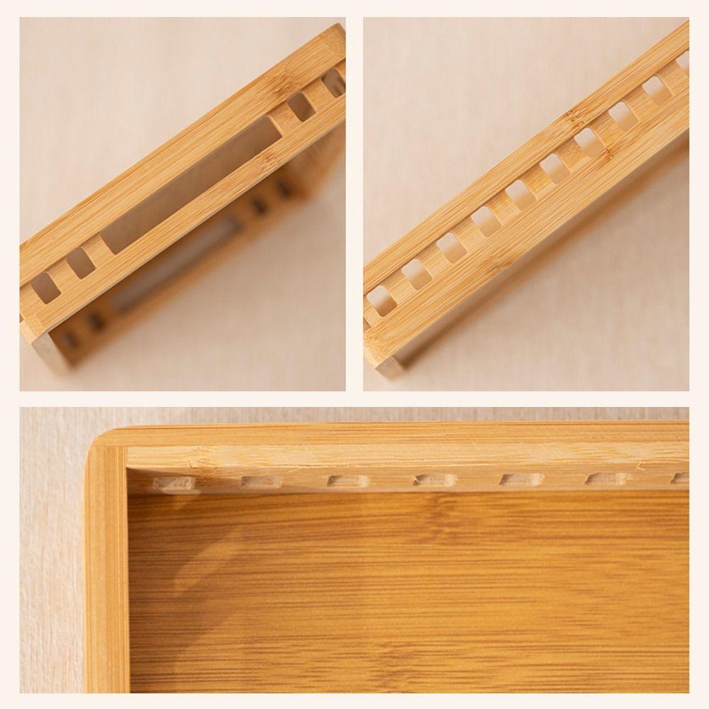Bamboo Serving Tray with Handle Storage Tray New Water Cup Plate  for Home Living Room