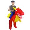 Red Pterosaur Inflatable Suit Dinosaur Inflatable Suit Funny Half-Body Cycling Dinosaur Styling Atmosphere Costume Funny