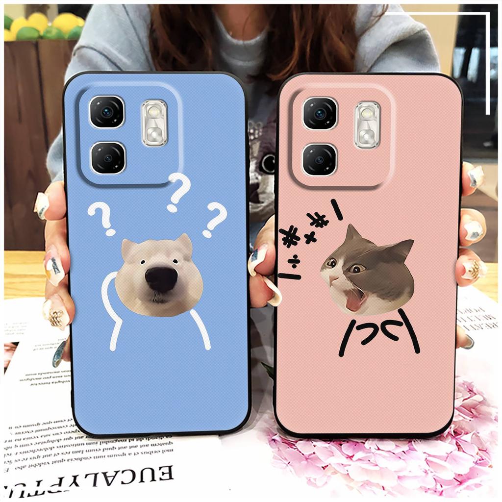 Dirt-resistant Couple Phone Case For infinix Hot50i/Smart9/X6531/X6532 Fashion Design Cute TPU Graffiti Back Cover