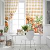 Thanksgiving Pumpkin Sunflower Bow Plaid Blackout Curtains For Living Room Bedroom Printed Window Treatment Drapes Home Decor