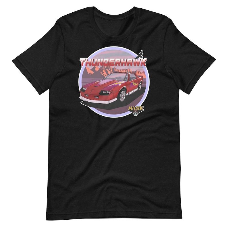 80s retro vintage cartoon M. A. S. K. Thunderhawk classic car Unisex t-shirt 150