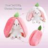 Cute Strawberry Bunny Plush - Soft Kawaii Stuffed Animal, Hug Pillow & Gift for Kids