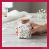 5X Jar 120Ml Jar With Natural Cork For Spices Herbs Candles