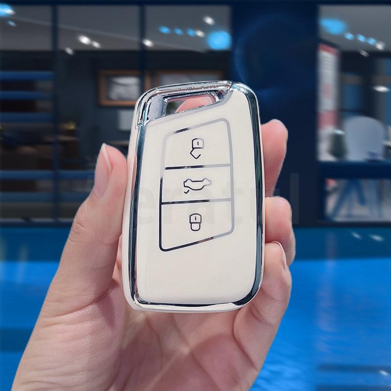 For Volkswagen Vw Tiguan Mk2 Magotan Passat B8 Cc For Skoda Superb A7 Tpu Car Key Case Full Cover Shell Fob Accessories