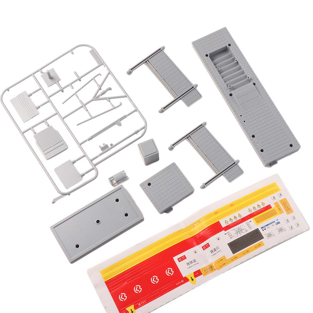 Figure Display Miniature Subway Station Simulated Architecture Scene Model Children Gift