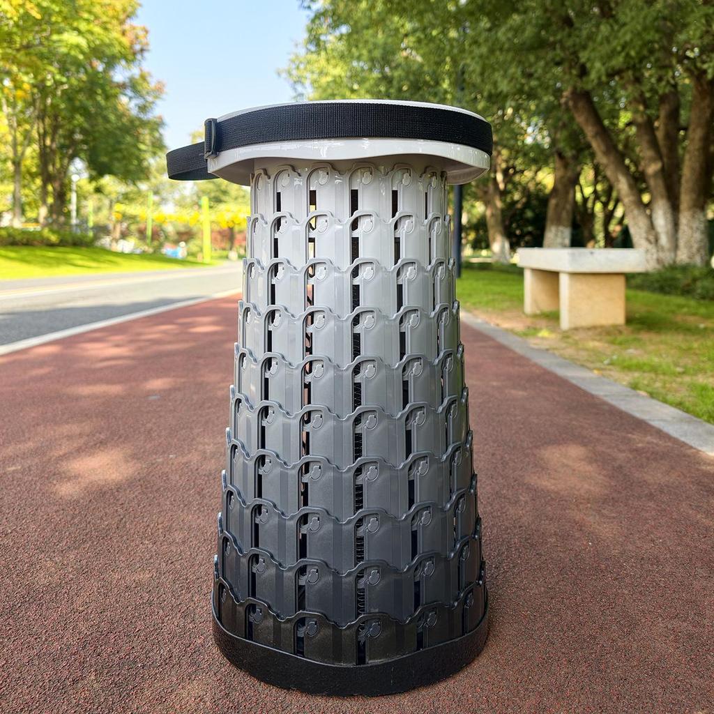 Compact Portable Telescopic Folding Stool - Lightweight, Space-Saving, One-Button Adjust, Ideal for Outdoor and Household Use