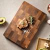 1pc Large Wood Board - Heavy-Duty Wood Grain Chopping Board, Large Leaf Camellia Tree Wood  for Meat, Cheese, Vegetables, Bread