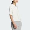 Adidas Solid Color Logo Embroidered Polo Shirt Women Tops White JJ3602