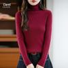 2026 Autumn Winter Women's High Neck Slim Fit Knit Pullover Sweater in Korean Style