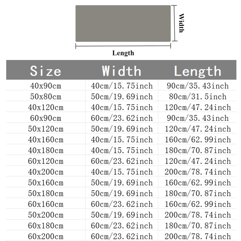 1PC Kitchen Floor Mat Home Hallway Corridor Absorbent Non-slip Carpet Soft Wear-resistant Antislip Foot Mat Bedroom Bedside Rug