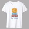 Men's T-shirt Basic Print Short Sleeve Anime Top Travel Series Casual White O-neck Youth Men's Commuter Comfortable Shirt