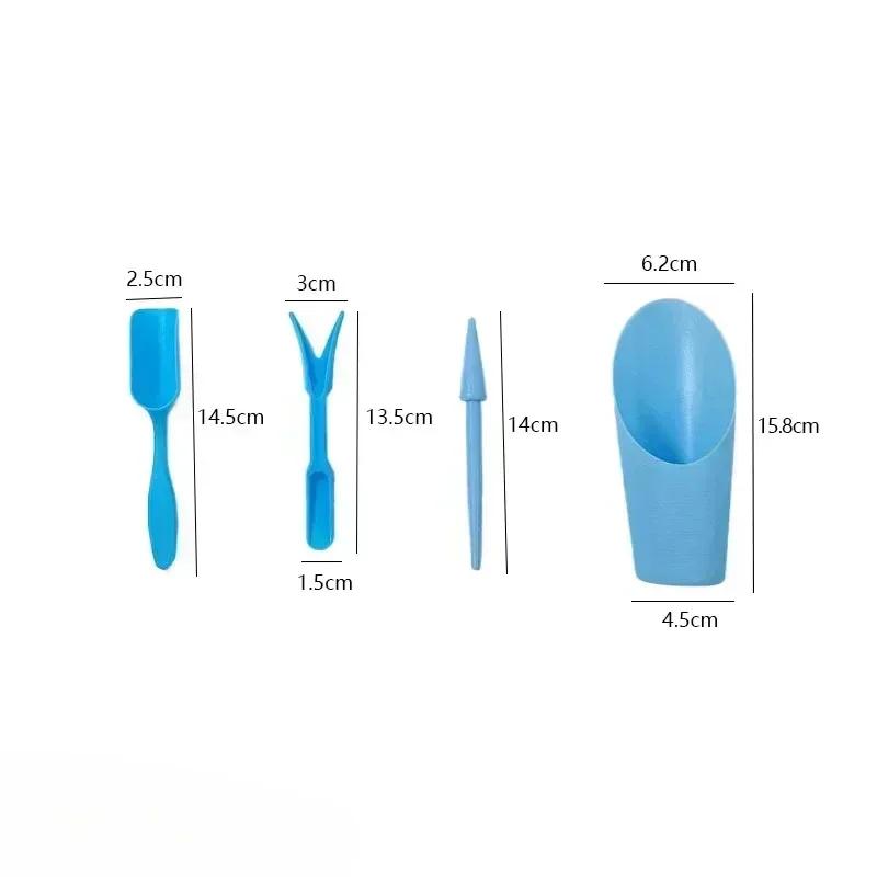 4 Succulent Tools Set Seedling Picker Punch Bucket Shovel Soil Shovel Flower Garden Tools Plant Pot Plastic Shovel