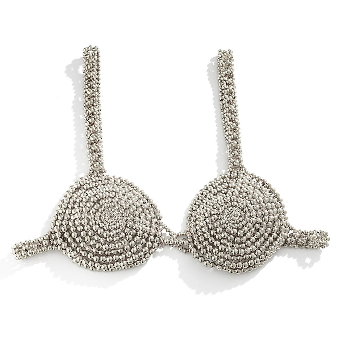 

Нерегулярный бюстгальтер с бисером CCB, одежда с цепочкой для тела, аксессуары для вечеринки, рейва, ночного клуба