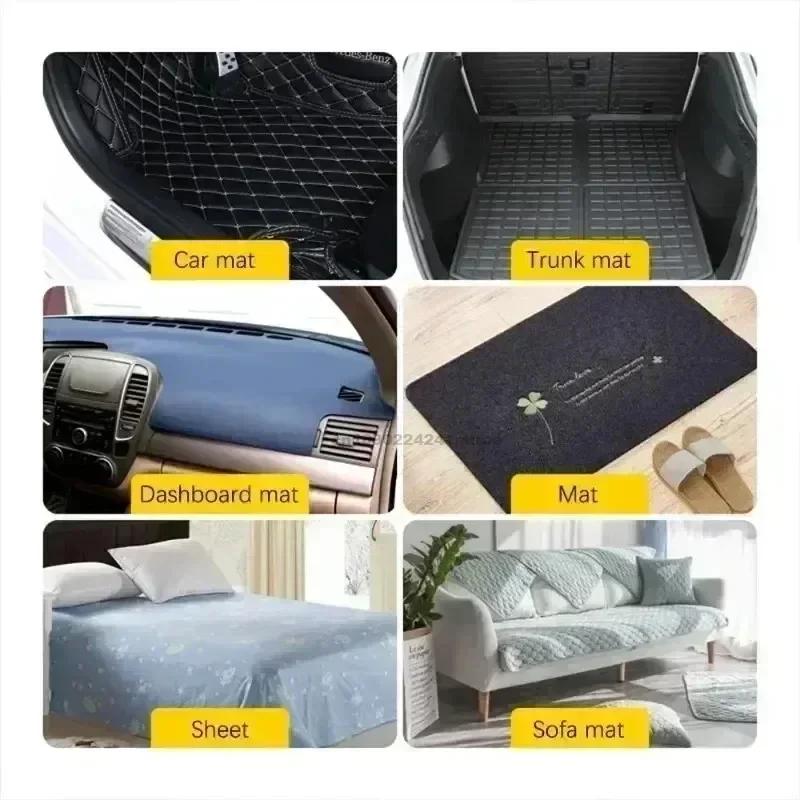 Strong Carpet Fixing Stickers Self-adhesive Touch Fastener Grip Tape Black Pad Double Faced Mat Fixed Patch Home Floor Anti Skid