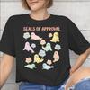 Graphic Printed Seal Of Approval T Shirt For Unisex 100 Cotton Tshirts Short Sleeve Tops
