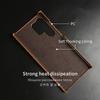 Echtes Straußenleder Case für Samsung Galaxy S23 FE S24 Ultra S22Plus S21FE S20 S23 Rindsleder Rückabdeckung Hülle Schale