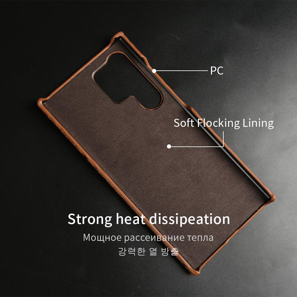 Echtes Straußenleder Case für Samsung Galaxy S23 FE S24 Ultra S22Plus S21FE S20 S23 Rindsleder Rückabdeckung Hülle Schale