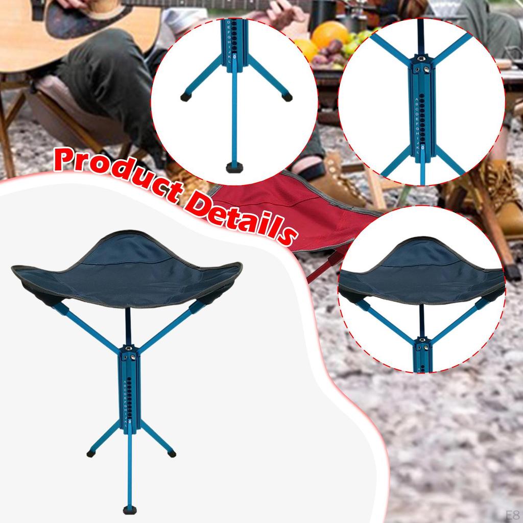 Camping Stool Fishing Tripod Foot Rest Compact Small Foldable Chair Slacker for Picnic Walking