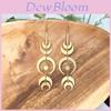 Moonphase Declaration Earrings With Geometric Alloy Design For Women Fall