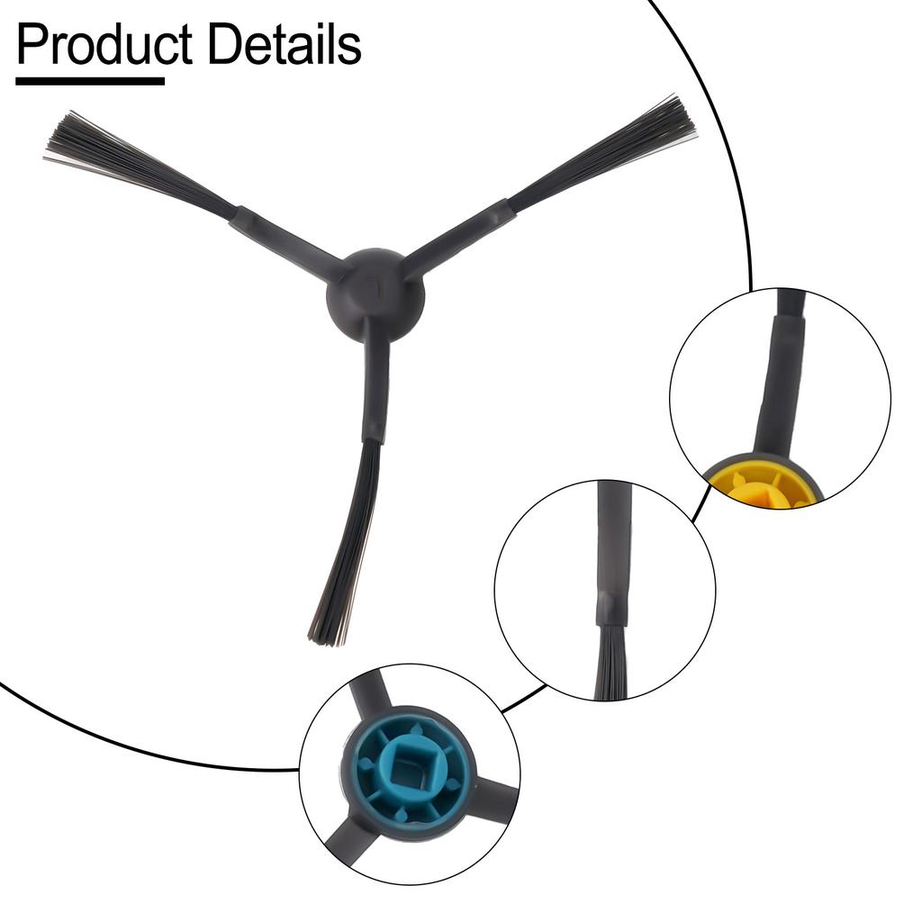 6 Pcs Side Brushes Vacuum Cleaner Brushes For Midea M7/ M7 Pro Household Supplies Cleaning Spare To Replace