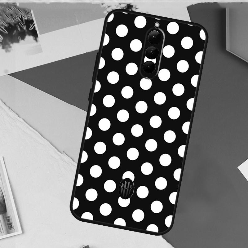 

Black And White Polka Dot Case For ZTE Nubia Red Magic 10 9 8 8S 9S 10S 11 Pro Plus 6 7 6S 7S Pro 5G 6R 10 Air Cover Red Magic 6s Pro