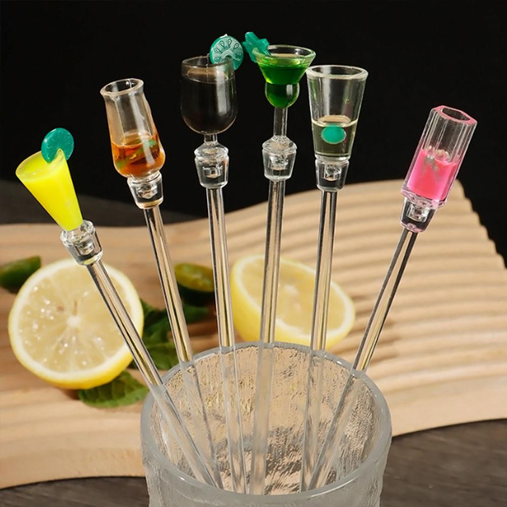 5 Piezas/10 Piezas Palitos Swizzle Agitadores de Cóctel Acrílicos 9 Pulgadas Ejes Transparentes Agitador de Bebidas para Bares Cafeterías Fiesta Restaurantes Uso Doméstico