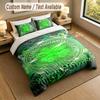 3Pcs Bedding Set Custom Name Text, 1 Sheet 2 Pillowcases Home Bed DecorCeltic FC
