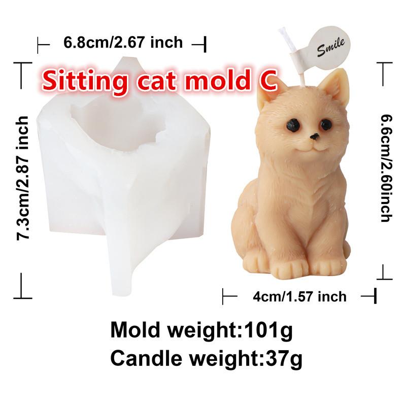 Small size 3D animal cat monkey candle mold Silicone chocolate candy cake home deco Animal moldration craft mold