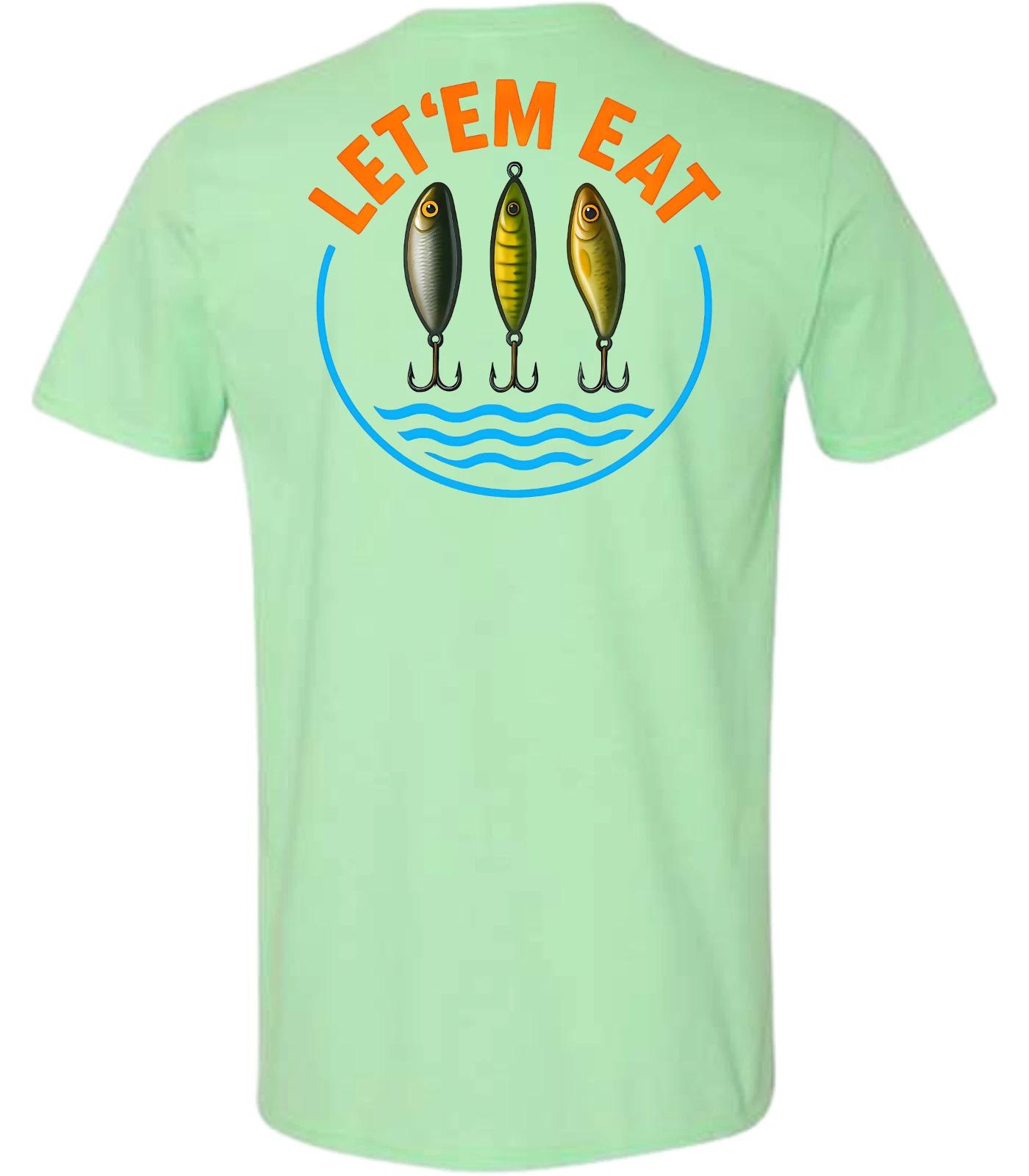 Let Em Eat Fishing Short Sleeve T-Shirt XL