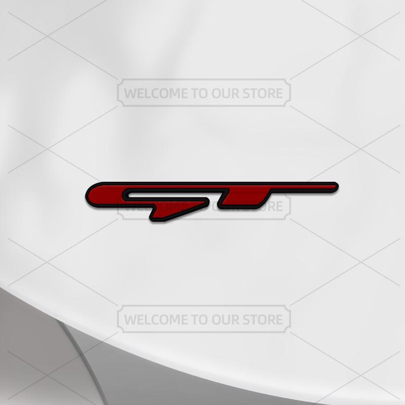 RYQW7 Car 3D Metal GT Body Emblem Grille Badge Decals Auto Tail Sticker For Kia Ceed Stinger Stonic Rio Niro Seltos Sorento K5 K7 K3