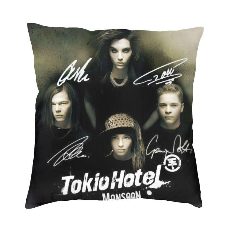 Музыкальная рок-группа Tokio Hotel Наволочка 45x45 Домашний декор Печать Чехол для декоративной подушки на диван Двусторонняя 30x30cm 12x12in