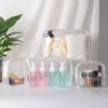 High-End Waterproof Transparent PVC Makeup Bag with Zipper - Large Capacity Portable Jelly Ins Style Storage Bag