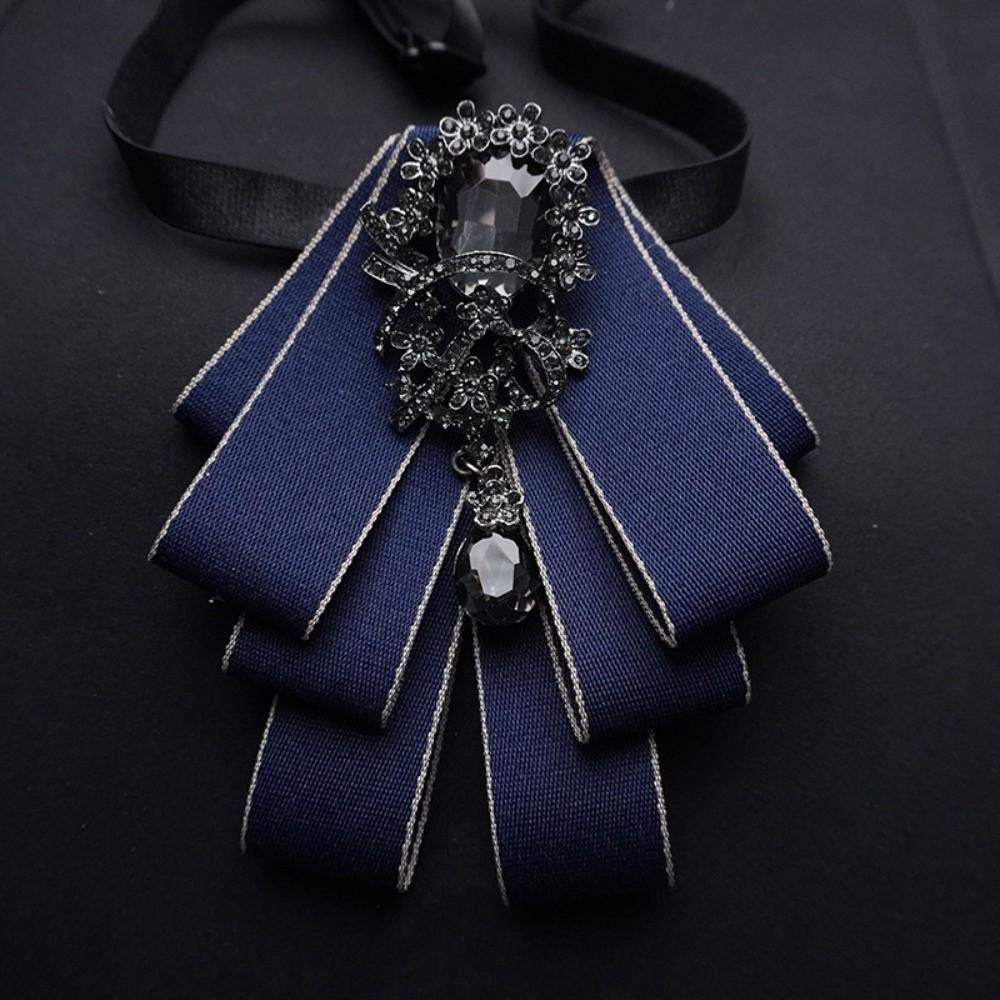 

Fabric Bow Tie Polyester Collar Flower Brooch Accessories Corsage Pin Women Accessories J