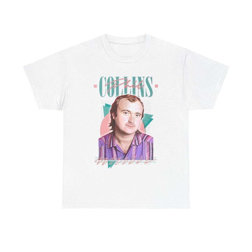 Phil Collins Shirt Vintage Retro Graphic Poster Unisex Heavy Cotton Tee