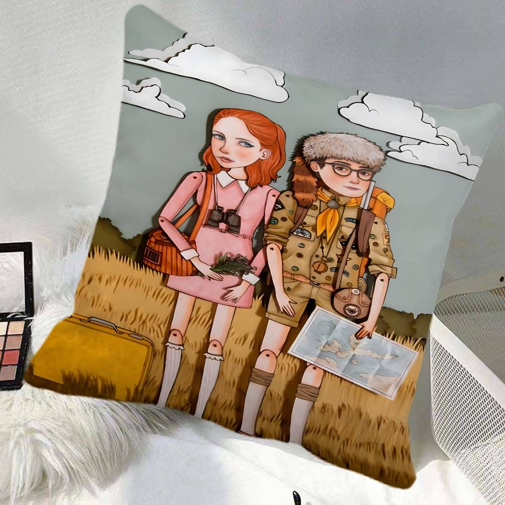 MMoonrise Kingdom Pillow Case Square Pillow Bedroom Sofa Leisure Comfort Cushion Car Home Decoration