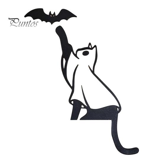 

Украшение на дверь на Хэллоуин, металлический череп кошки, замок ведьмы, декоративная рамка для угла двери, вывеска для праздничного украшения дома D