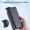 Rezzol Luxury Leather Magnetic Wallet Case For Samsung Galaxy Z Fold 4 Cover Magnetic Push -Pull Pen Box Fundas