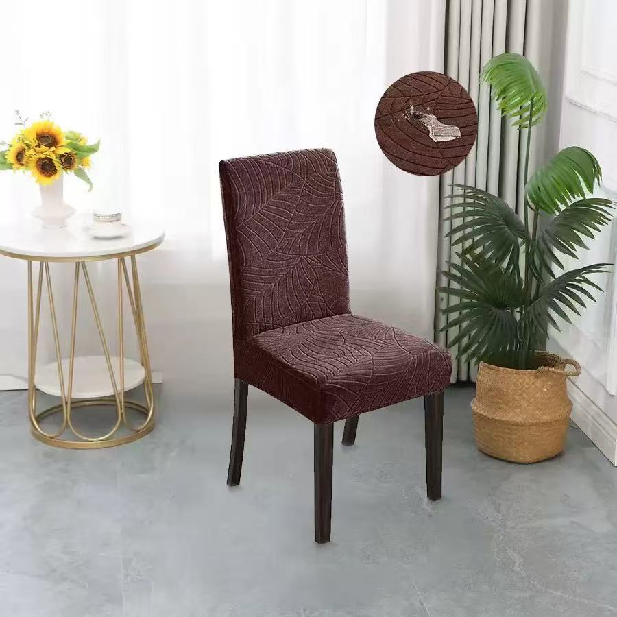 Waterproof Jacquard Big Leaf Hotel Home One-Piece Half-Pack Stool Cover Elastic Office Computer Chair Cover