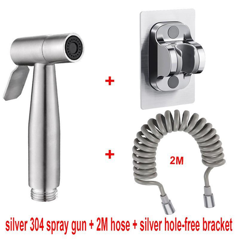 304 Steel Bathroom Toilet Sprayer Set with Faucet Nozzle