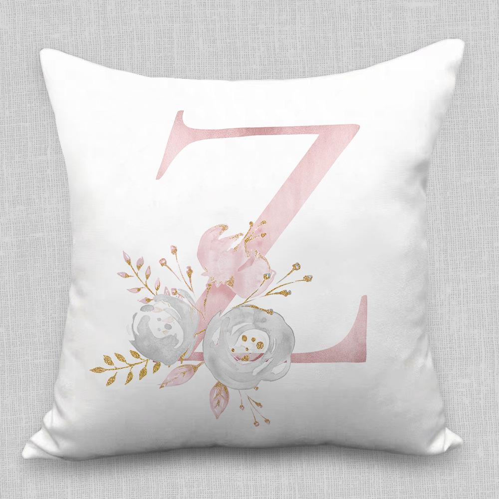 

Скандинавская наволочка Розовая буква Подушка Наволочка Автомобильный диван Поясная подушка для сиденья 45 * 45cm peach skin velvet