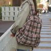Zaino scolastico alla moda versatile alto valore stile college leggero per pendolari zaino casual nuovo zaino scolastico a quadri retrò donna