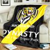 Richmond Football Club Themen-Decke Geeignet für Betten Sofas und Camping Perfekt für Männer und Frauen Komfortable Bettwäsche das ganze Jahr über