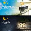 Solar Deck Lights,Solar Powered Fence Lights Dusk To Dawn LED Wall Light Outdoor Lighting Decoration for Step Yard Stair Patio Garden Warm Light