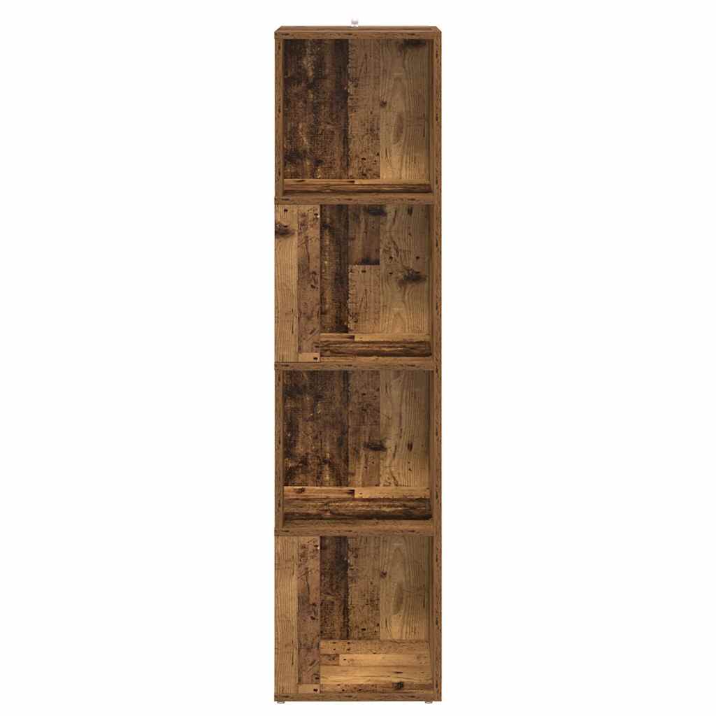 Corner Shelf Vintage Wood Look 33 x 33 x 132 cm Engineered Wood