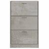 Shoe Cabinet Concrete Grey 63 x 24 x 103 cm Wood Based Material