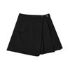 Sports Lifestyle Solid Color Pleated Woven Skirt Comfortable Casual Mini Skirt Women Skirts Black F11W238310F-BK